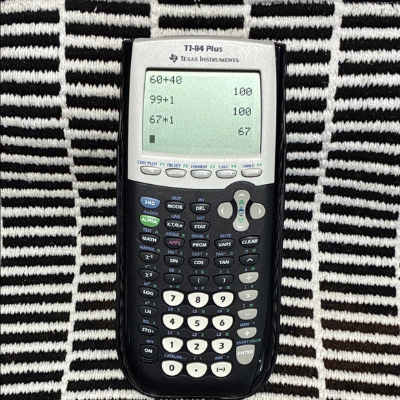 Texas Instruments TI-84 Plus Graphing Calculator - Black and Gray - Picture 1 of 3